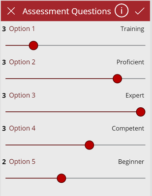 When changing options 1-3, the values are all set to the value of option 4, no matter which slider position I choose.