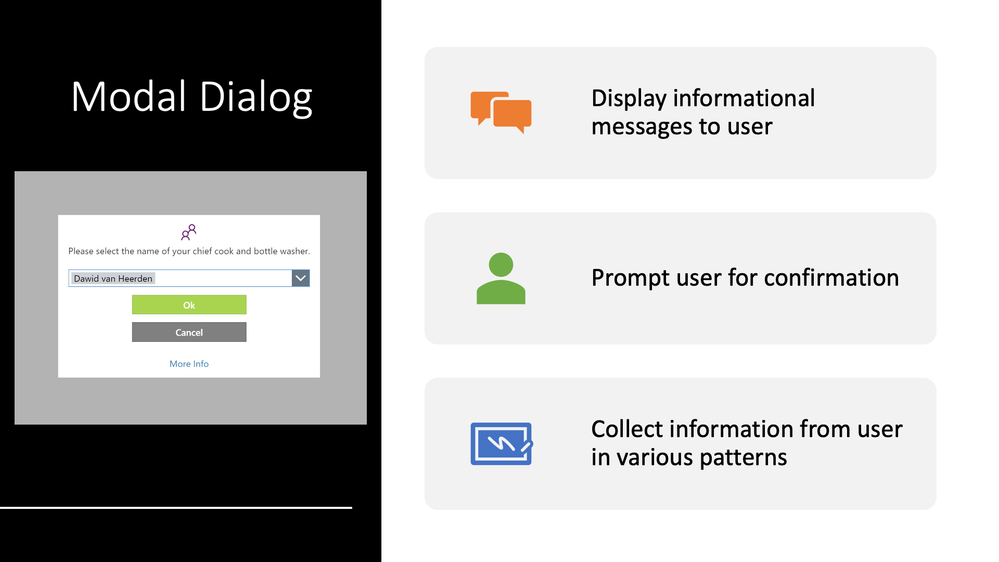 Benefits of using generic Power Apps Dialog component