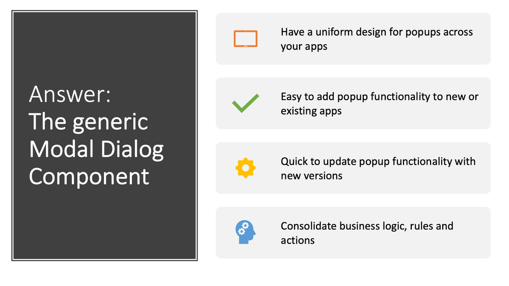 Power Apps Modal Dialog Component Benefits