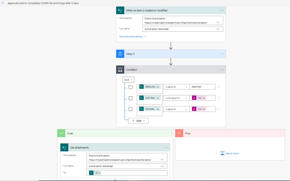 A Sharepoint List archiving item to new list with ... - Power Platform  Community