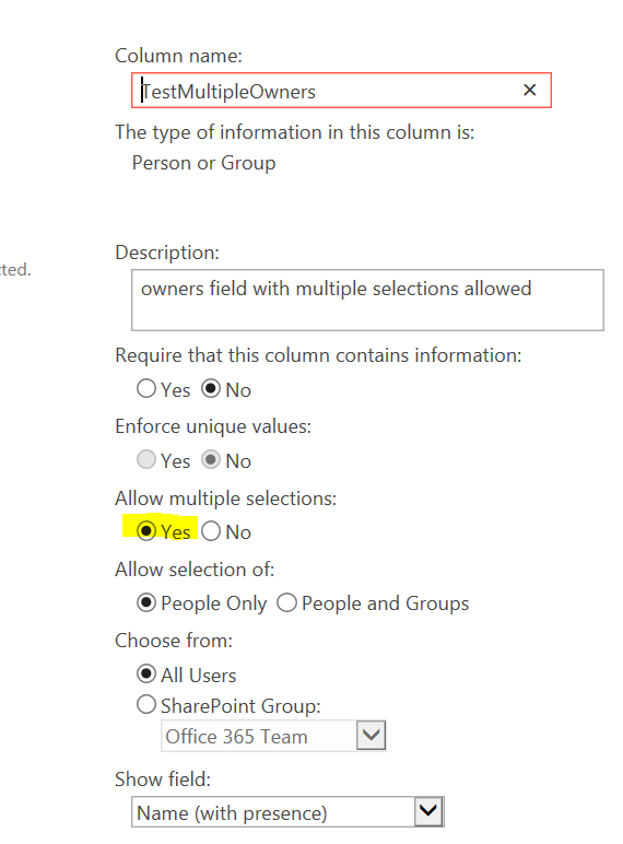 sharepoint field setting multiple selections.PNG
