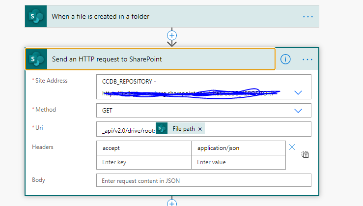 HTTP REQUEST TO SHAREPOINT-document library - Power Platform Community