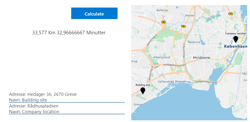 Solved: Bing maps: Calculate distance between 2 waypoints ... - Power  Platform Community