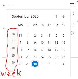 Calendar date picker