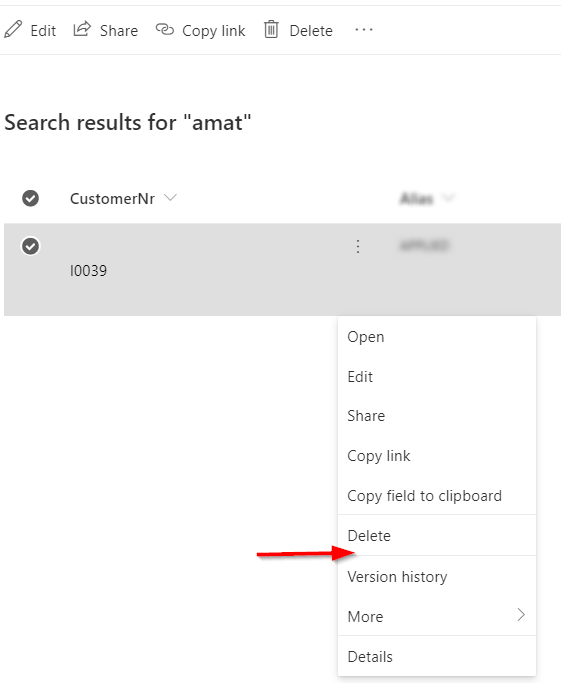 Automate is missing after search action