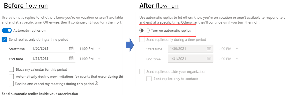 Solved: Set up automatic replies (V2) ignores input date t... - Power  Platform Community