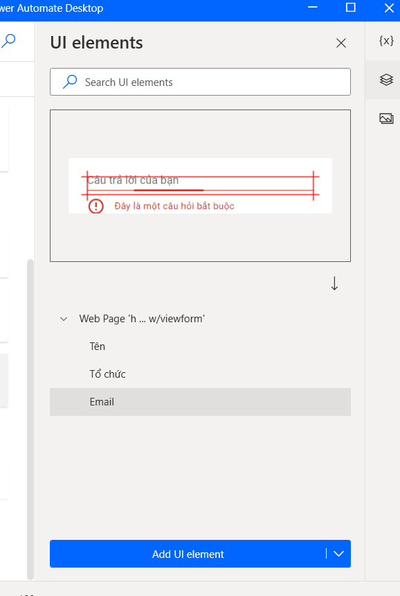 Already captured the Email's UI Elements