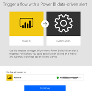 Create flow with Power BI data-driven alert trigger