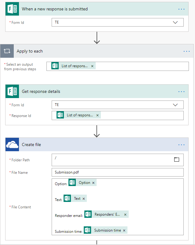 How to generate a PDF from Microsoft Forms and get... - Power Platform  Community