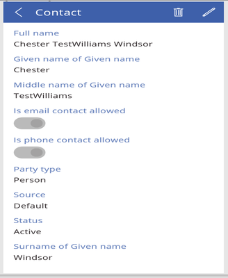 4: Saving the contact will populate Full Name with all three names