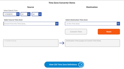 Time Zone Convert Demo app