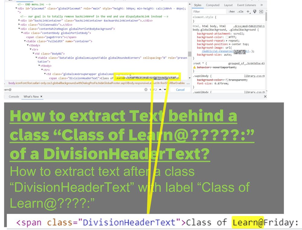 How to extract URL Title in DivisionHeaderText Cla... - Power Platform  Community