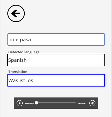 Translating a Spanish phrase to the selected language