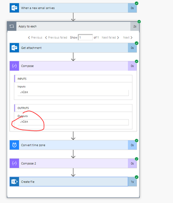 File extension not being saved from Outlook attach... - Power Platform  Community