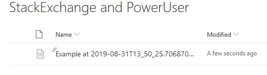 I ran the PowerApps, selected some products, and clicked submit. Shortly after, this document has been created in the site library.