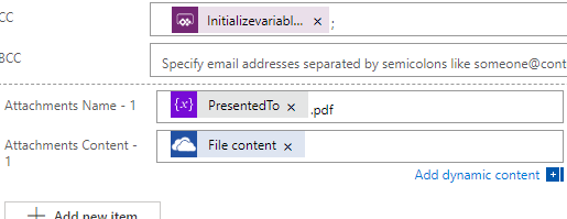 Attach file to email with the created file contents