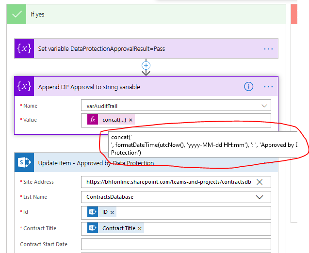Solved: MS Flow expression - how to concatenate New Line i... - Power  Platform Community