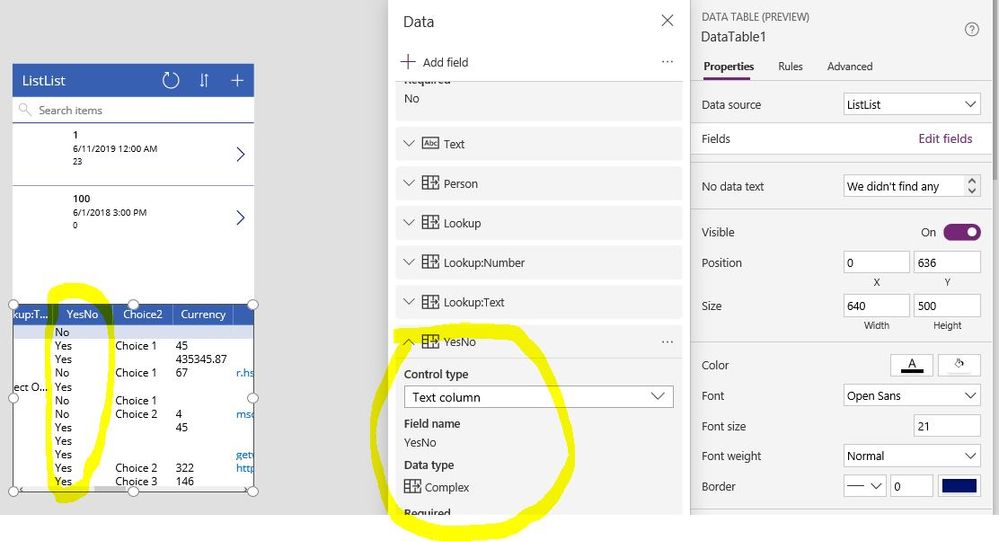 Solved: How to change DataTable column to display Yes or N... - Power  Platform Community
