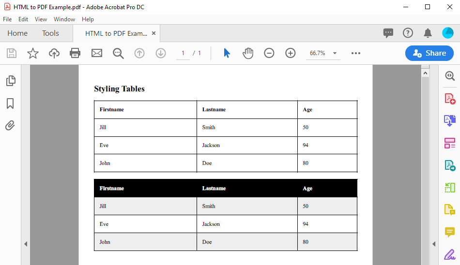 Solved: HTML Table Colours to PDF - Power Platform Community