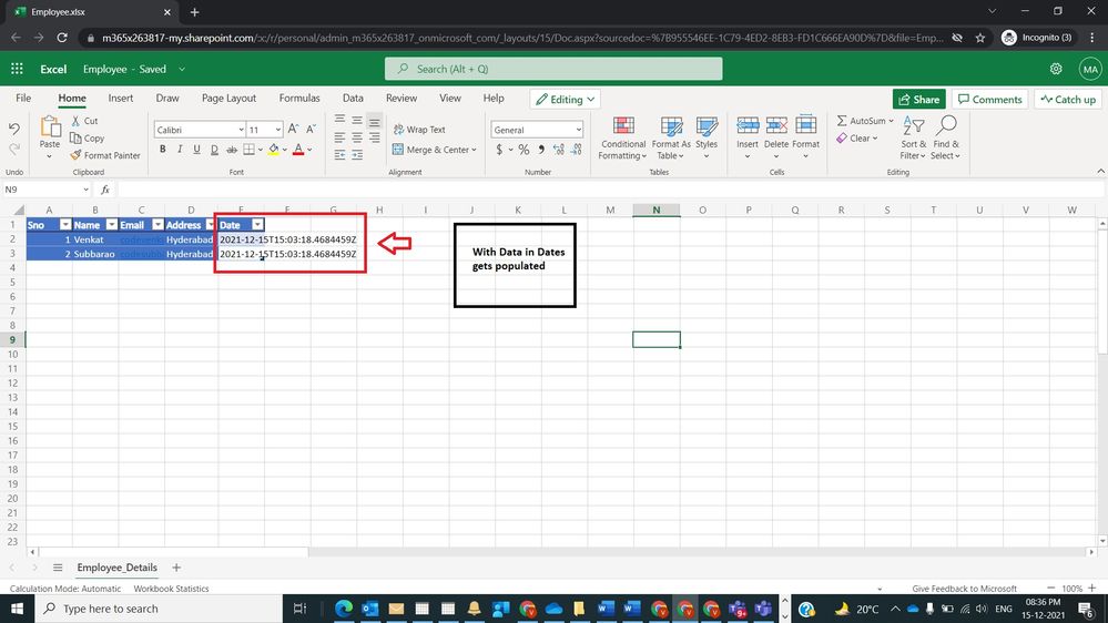 Add A row into an Excel Table Onedrive in Power Automate Figure 9.jpg